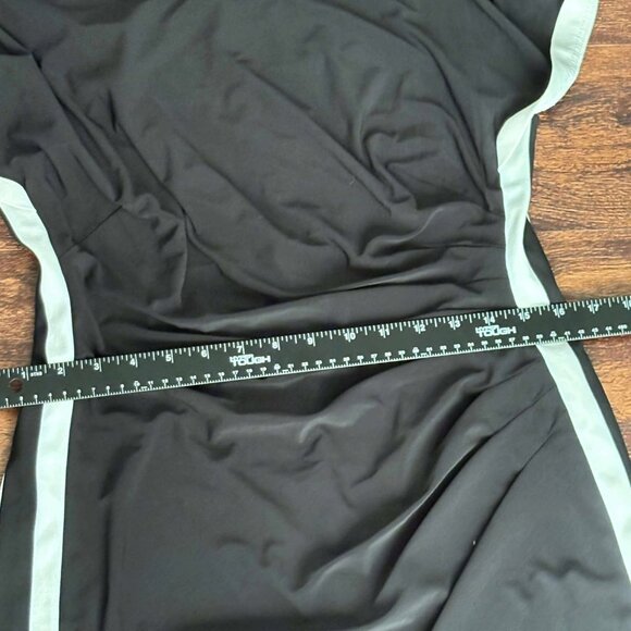 Chaps Black Dress with White Details - Picture 5 of 5